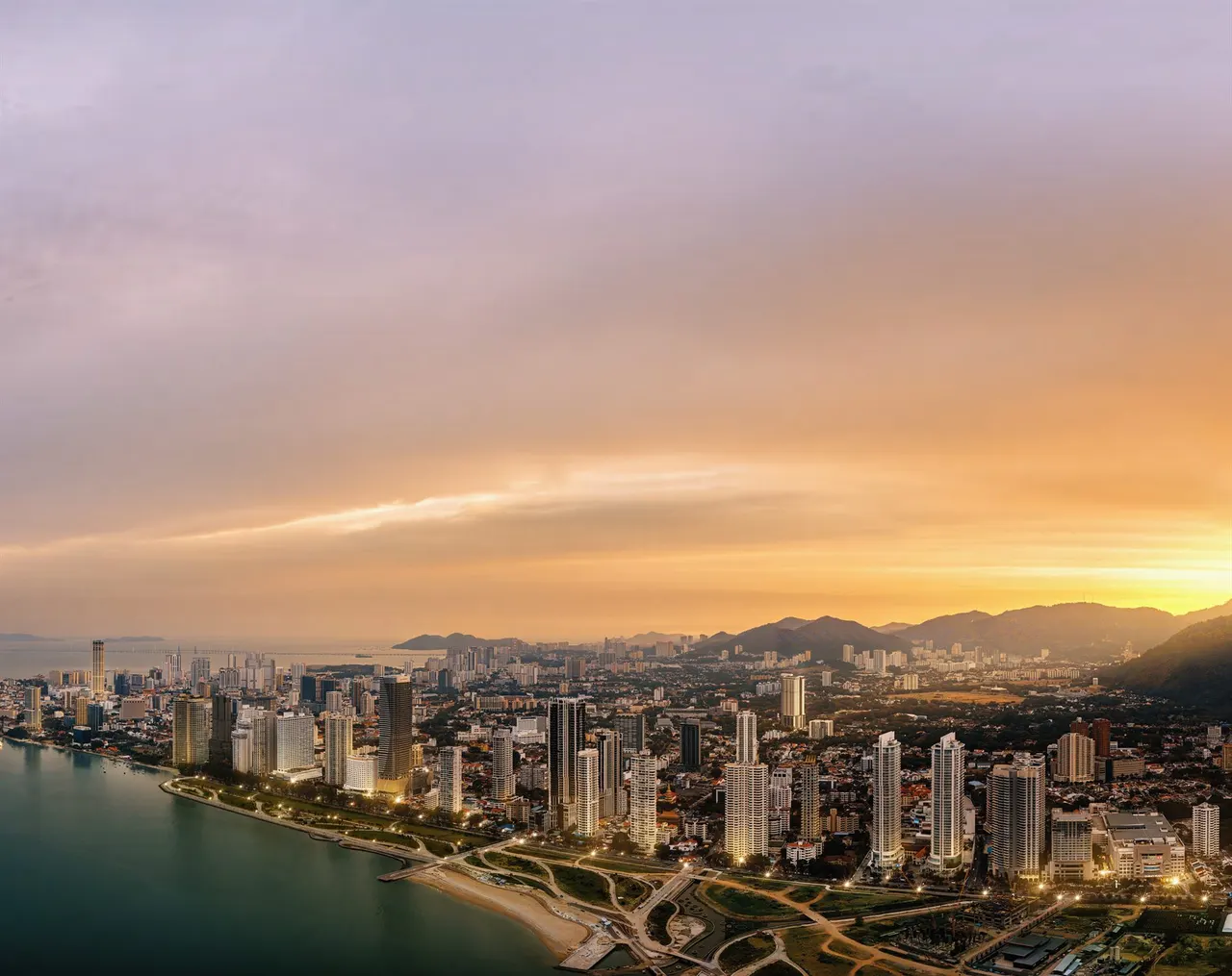 Penang skyline at dusk